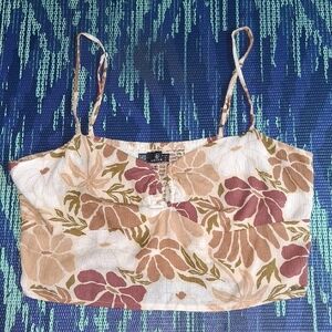 Volcom Floral Crop Top Large